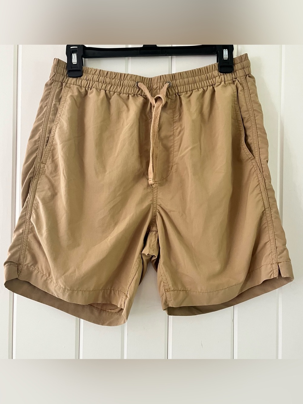 Madewell Everyday Drawstring Shorts in Khaki, Sz S